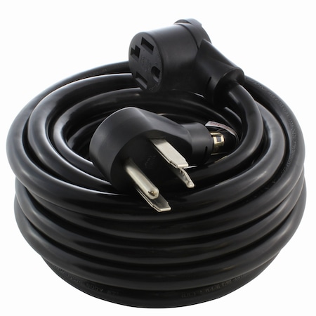 Ac Works STW; Cold Weather Extension Cord, 10 AWG, Indoor/Outdoor, 10/4, 1 Outlets, 14-30R, Black, Rubber 1430PR-010